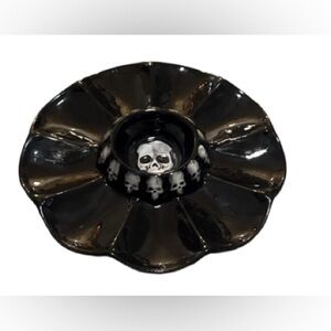 Black Skull  Platter 3.5" diameter